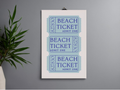 Lámina/Poster decorativa Ticket
