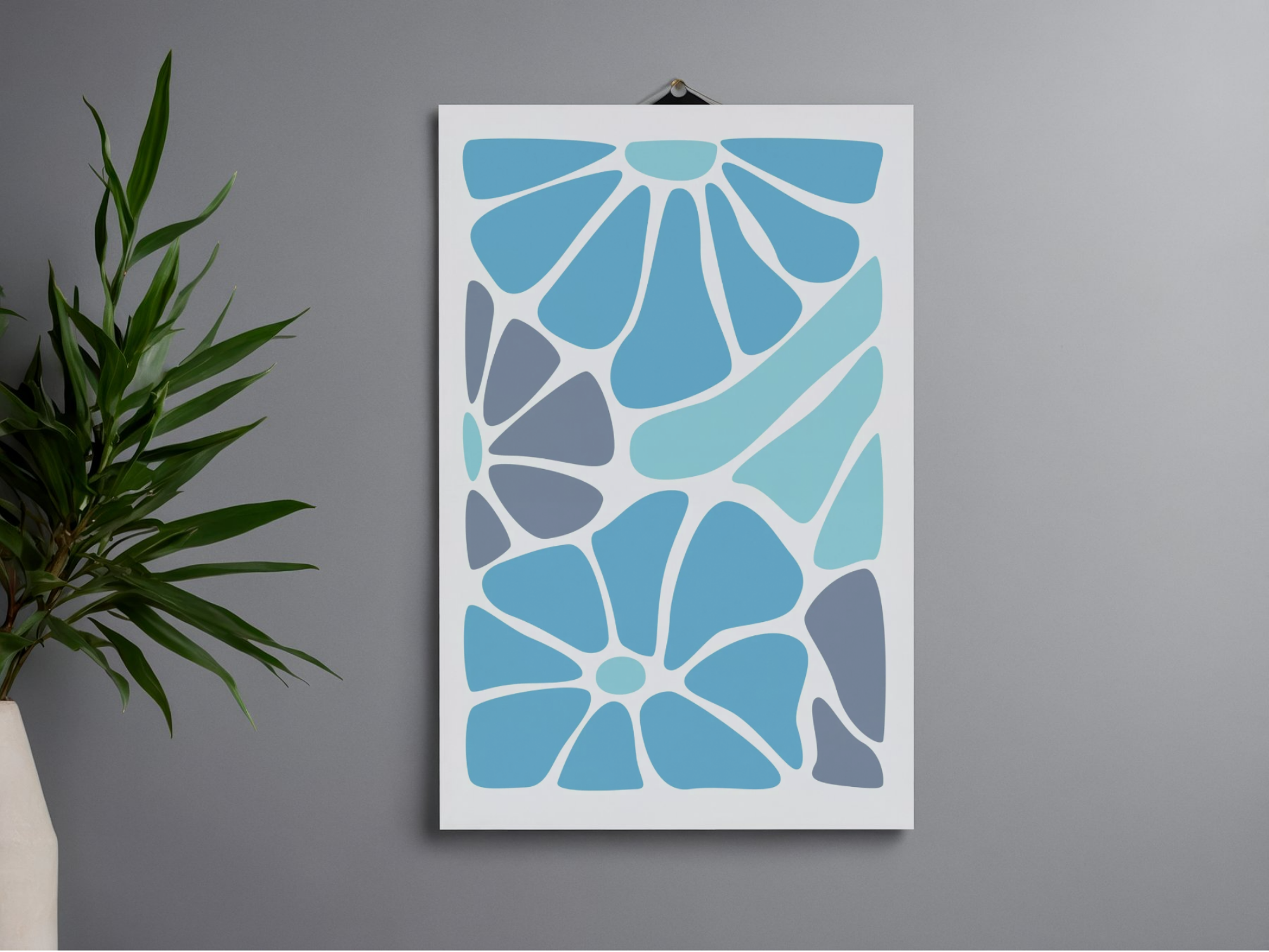 Lámina/Poster decorativa Blue Flowers