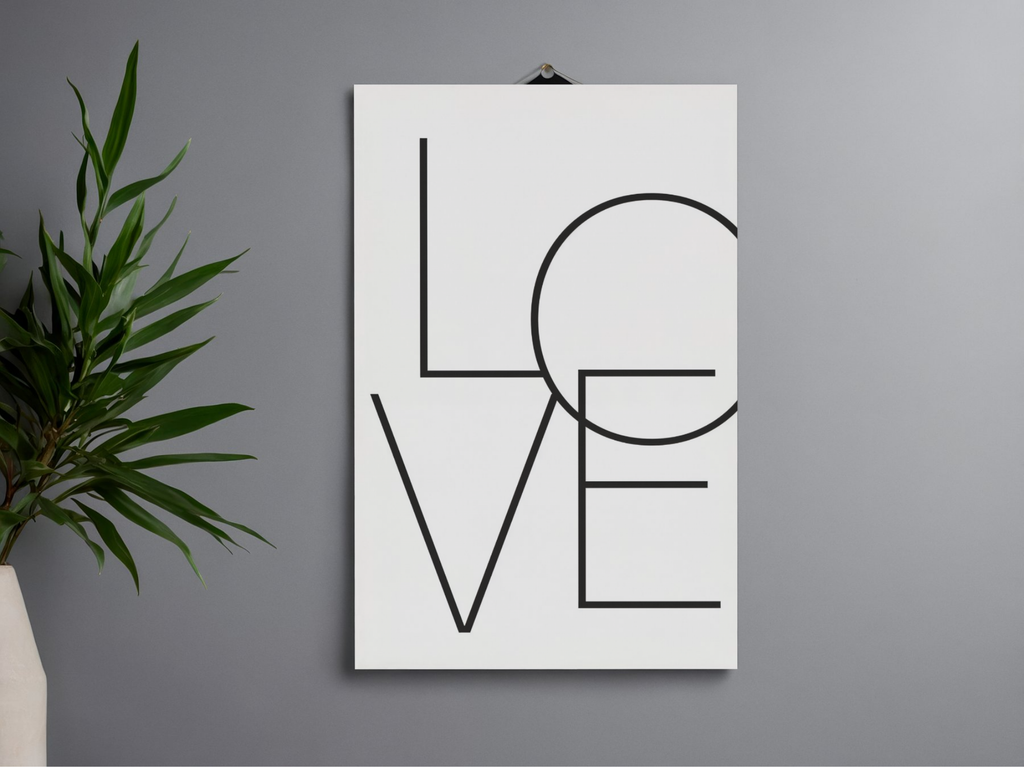 Lámina/Poster decorativa White Love