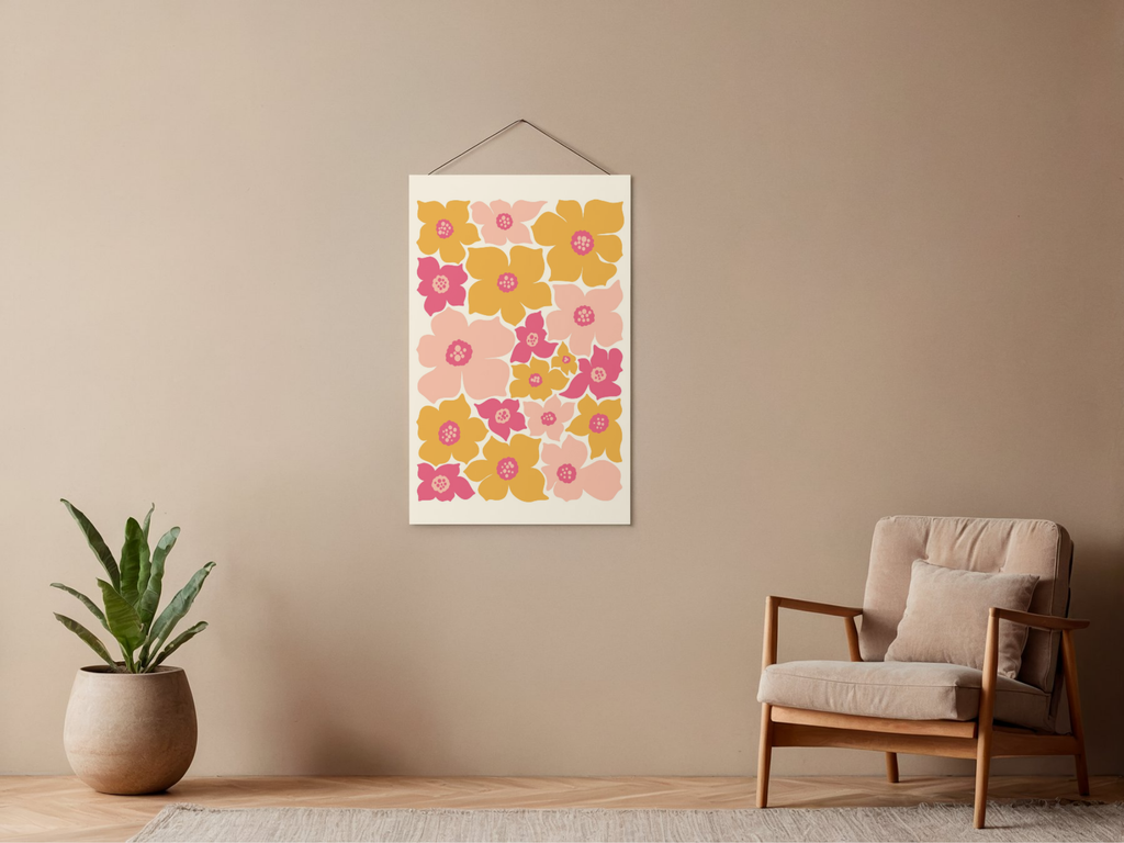 Lámina/Poster decorativa Mosaico Flores