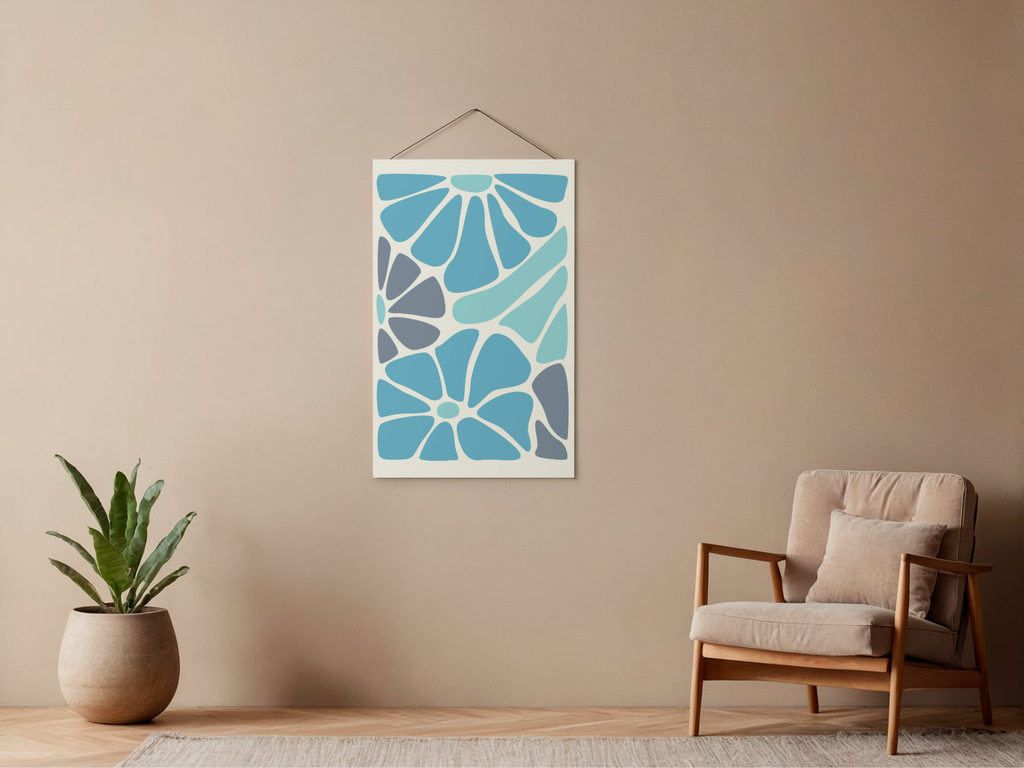 Lámina/Poster decorativa Blue Flowers
