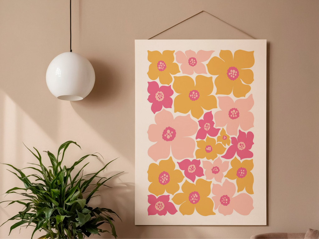 Lámina/Poster decorativa Mosaico Flores
