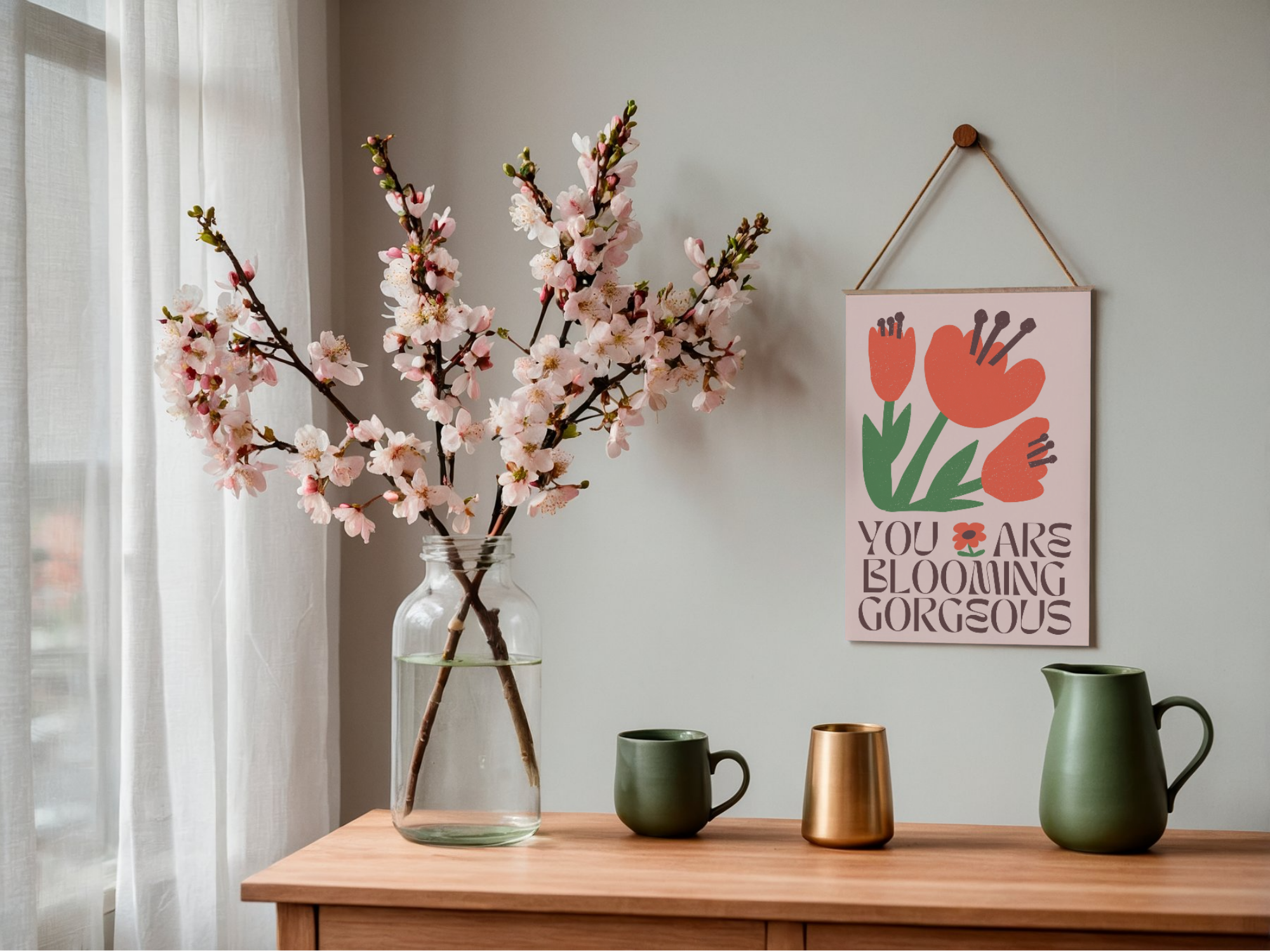 Lámina/Poster decorativa Tulipanes