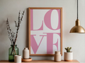 Lámina/Poster decorativa Pink Love