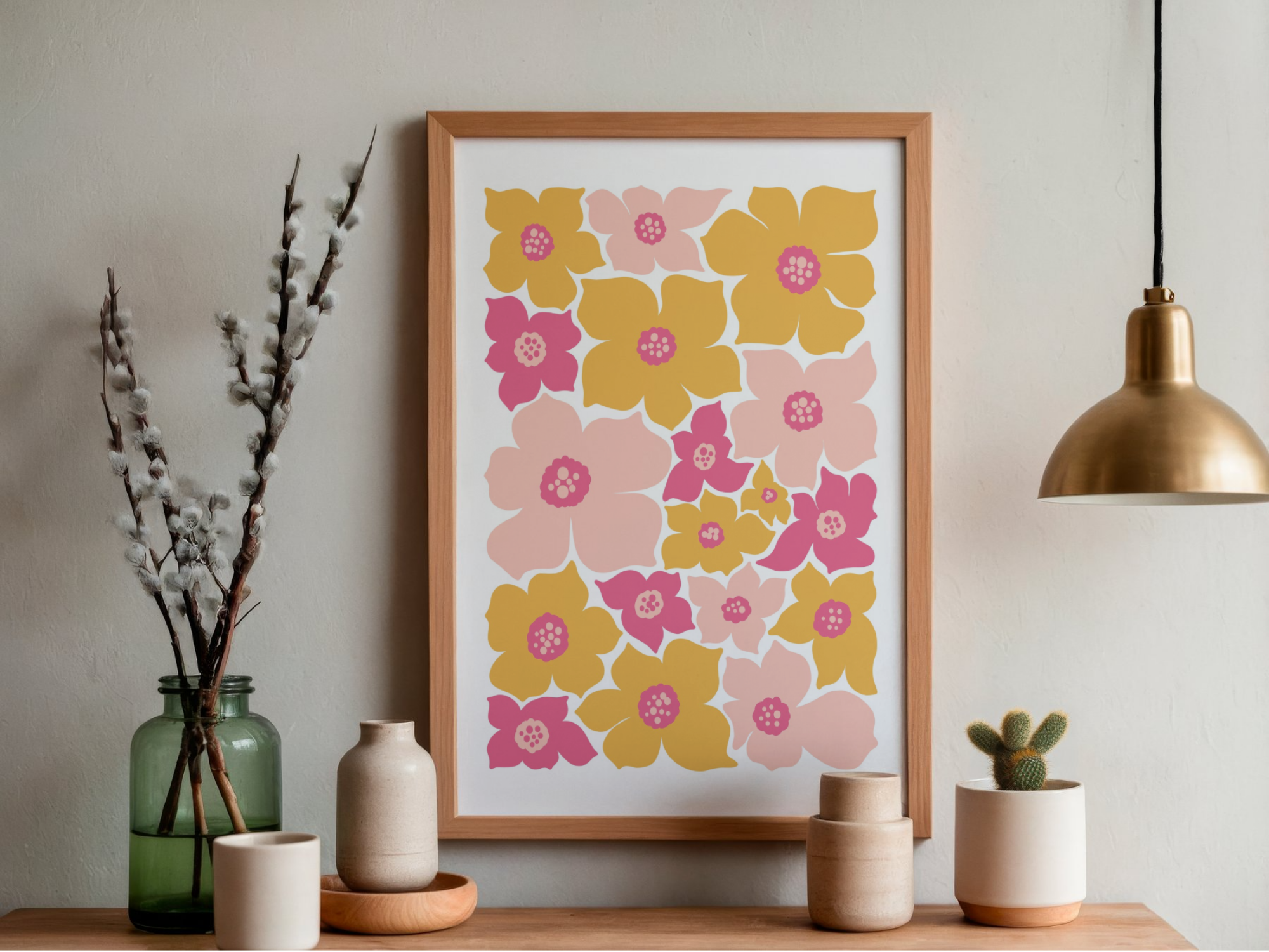 Lámina/Poster decorativa Mosaico Flores