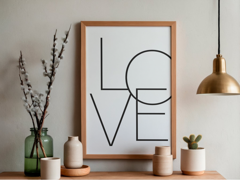 Lámina/Poster decorativa White Love
