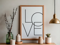 Lámina/Poster decorativa White Love