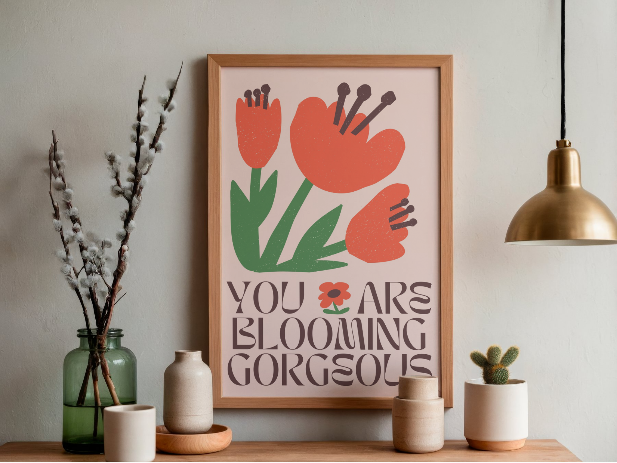 Lámina/Poster decorativa Tulipanes