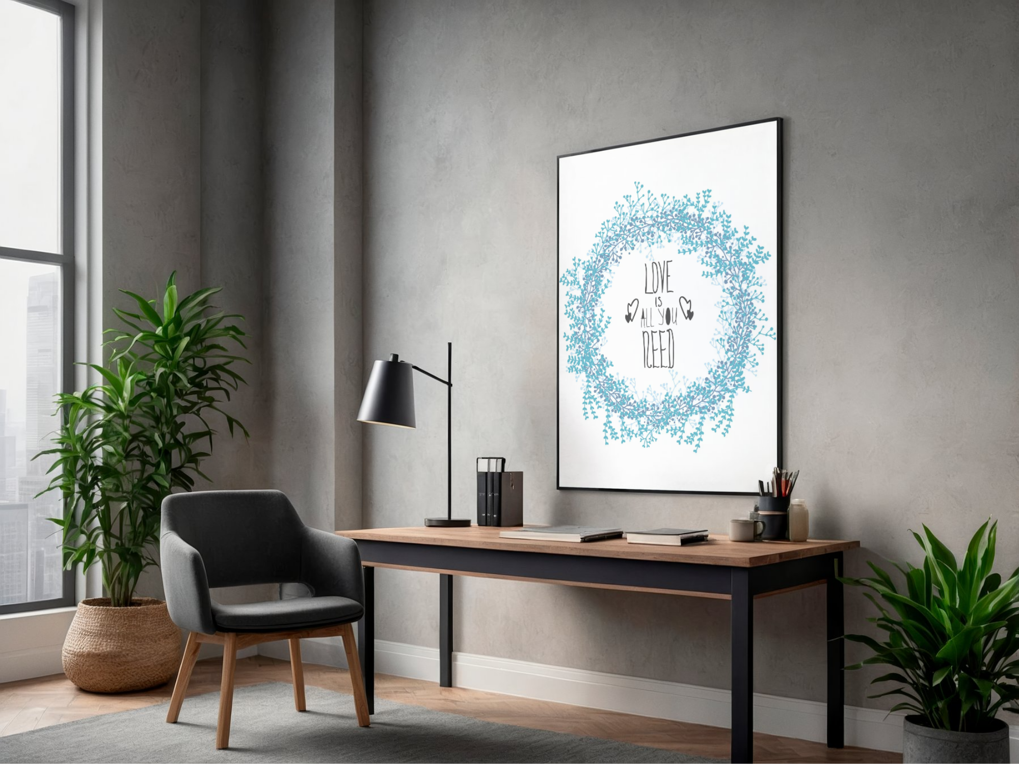 Lámina/Poster decorativa Blue Love
