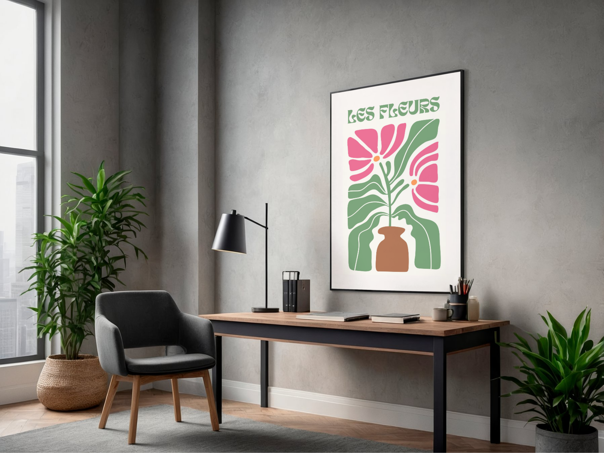 Lámina/Poster decorativa Les Fleurs