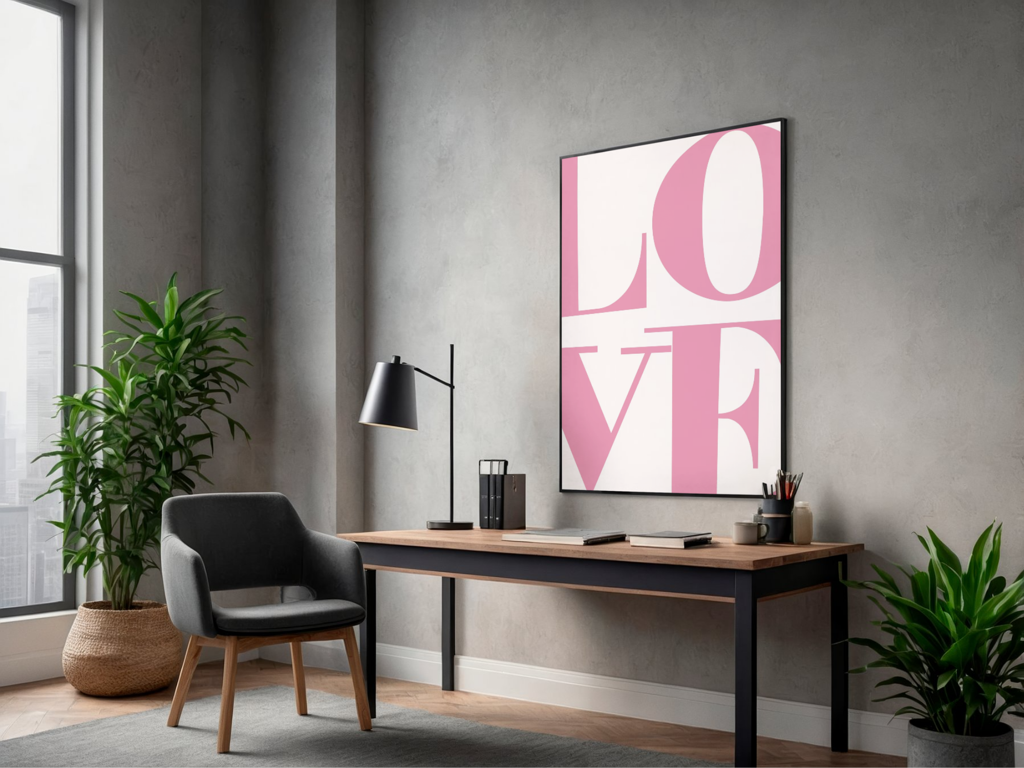 Lámina/Poster decorativa Pink Love